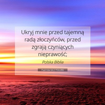 Psalmów 64:2 POLUBG Obraz Wersetu Biblijnego