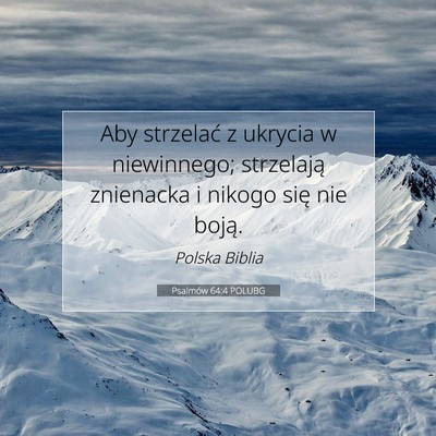 Psalmów 64:4 POLUBG Obraz Wersetu Biblijnego