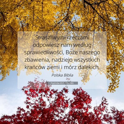 Psalmów 65:5 POLUBG Obraz Wersetu Biblijnego