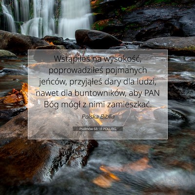 Psalmów 68:18 POLUBG Obraz Wersetu Biblijnego