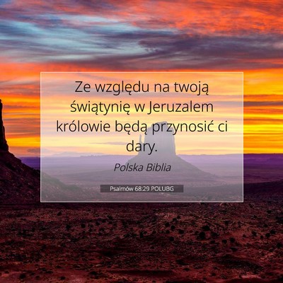 Psalmów 68:29 POLUBG Obraz Wersetu Biblijnego