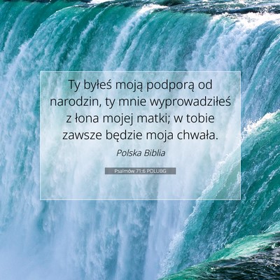 Psalmów 71:6 POLUBG Obraz Wersetu Biblijnego