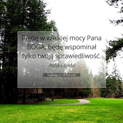 Psalmów 71:16 POLUBG Obraz Wersetu Biblijnego