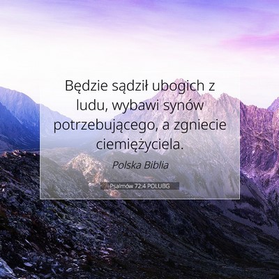 Psalmów 72:4 POLUBG Obraz Wersetu Biblijnego