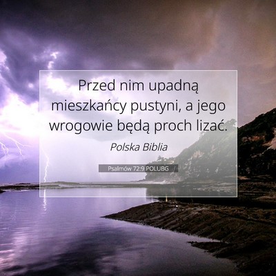 Psalmów 72:9 POLUBG Obraz Wersetu Biblijnego