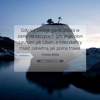Psalmów 72:16 POLUBG Obraz Wersetu Biblijnego