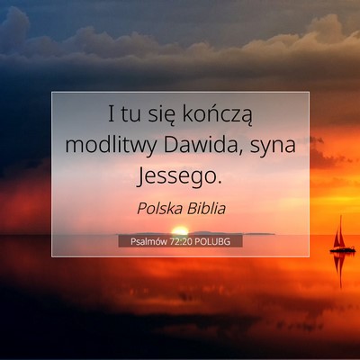 Psalmów 72:20 POLUBG Obraz Wersetu Biblijnego