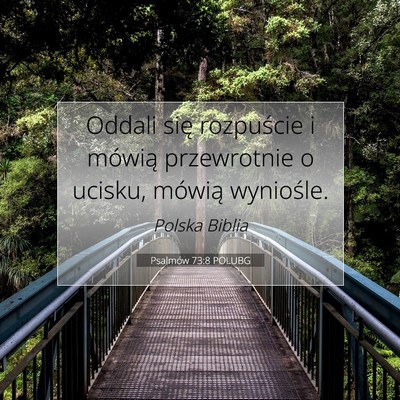 Psalmów 73:8 Werset Biblijny Wyjaśniony