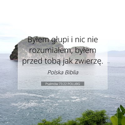 Psalmów 73:22 POLUBG Obraz Wersetu Biblijnego