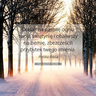 Psalmów 74:7 POLUBG Obraz Wersetu Biblijnego