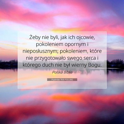 Psalmów 78:8 POLUBG Obraz Wersetu Biblijnego