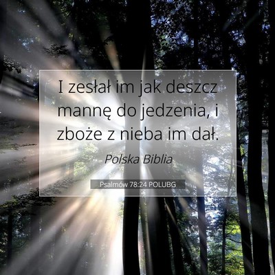 Psalmów 78:24 POLUBG Obraz Wersetu Biblijnego