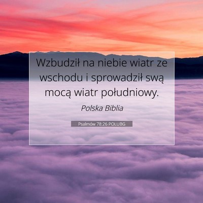 Psalmów 78:26 POLUBG Obraz Wersetu Biblijnego