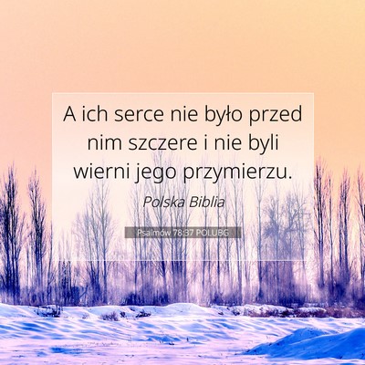 Psalmów 78:37 POLUBG Obraz Wersetu Biblijnego