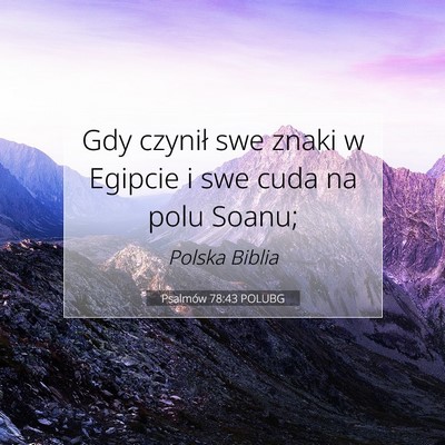 Psalmów 78:43 POLUBG Obraz Wersetu Biblijnego