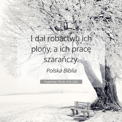 Psalmów 78:46 POLUBG Obraz Wersetu Biblijnego