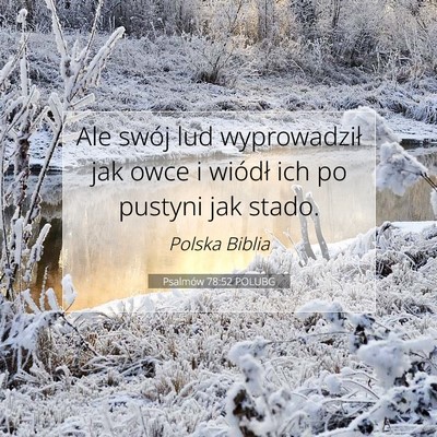 Psalmów 78:52 POLUBG Obraz Wersetu Biblijnego