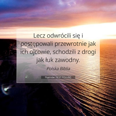 Psalmów 78:57 POLUBG Obraz Wersetu Biblijnego