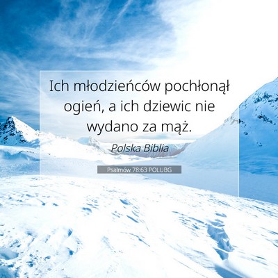 Psalmów 78:63 POLUBG Obraz Wersetu Biblijnego
