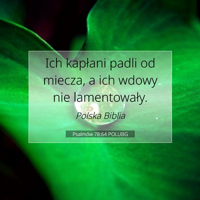 Psalmów 78:64 POLUBG Obraz Wersetu Biblijnego