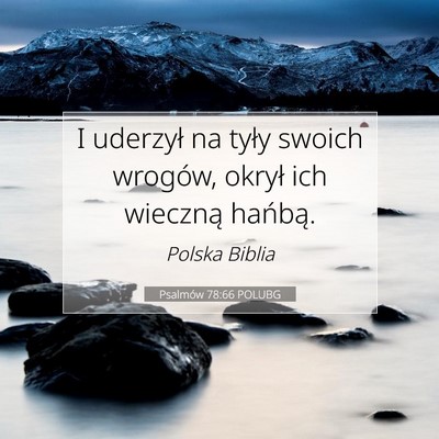 Psalmów 78:66 POLUBG Obraz Wersetu Biblijnego