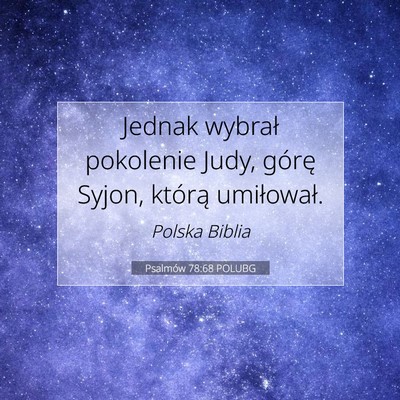 Psalmów 78:68 POLUBG Obraz Wersetu Biblijnego