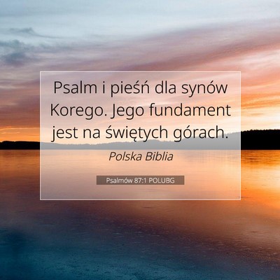 Psalmów 87:1 POLUBG Obraz Wersetu Biblijnego
