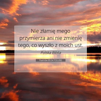 Psalmów 89:34 POLUBG Obraz Wersetu Biblijnego