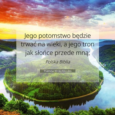 Psalmów 89:36 POLUBG Obraz Wersetu Biblijnego