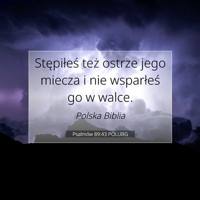 Psalmów 89:43 Werset Biblijny Wyjaśniony