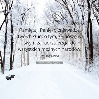 Psalmów 89:50 POLUBG Obraz Wersetu Biblijnego