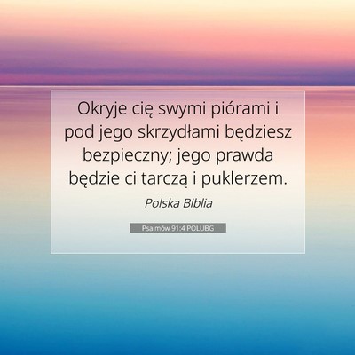 Psalmów 91:4 POLUBG Obraz Wersetu Biblijnego