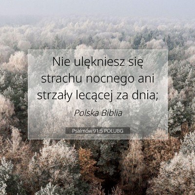 Psalmów 91:5 POLUBG Obraz Wersetu Biblijnego