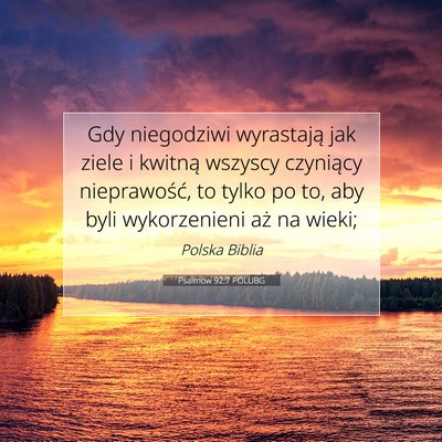 Psalmów 92:7 POLUBG Obraz Wersetu Biblijnego