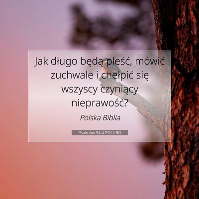 Psalmów 94:4 POLUBG Obraz Wersetu Biblijnego