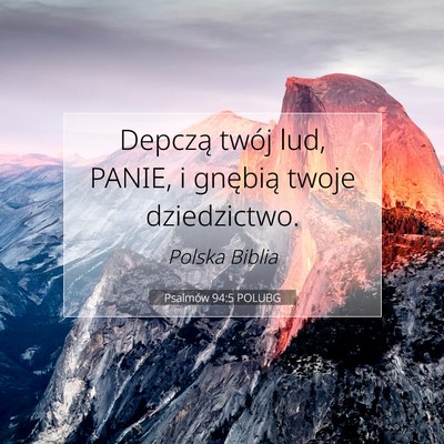 Psalmów 94:5 POLUBG Obraz Wersetu Biblijnego