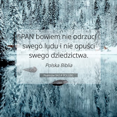 Psalmów 94:14 POLUBG Obraz Wersetu Biblijnego