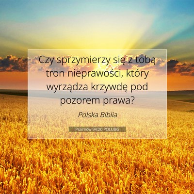 Psalmów 94:20 POLUBG Obraz Wersetu Biblijnego