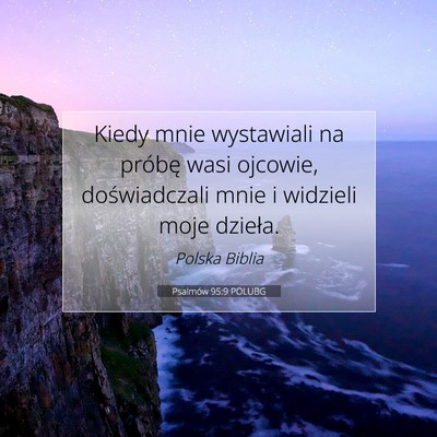 Psalmów 95:9 POLUBG Obraz Wersetu Biblijnego