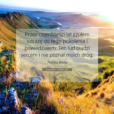 Psalmów 95:10 POLUBG Obraz Wersetu Biblijnego