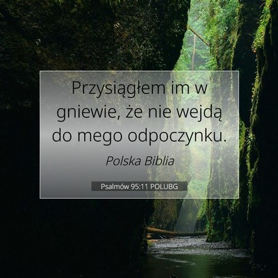 Psalmów 95:11 POLUBG Obraz Wersetu Biblijnego