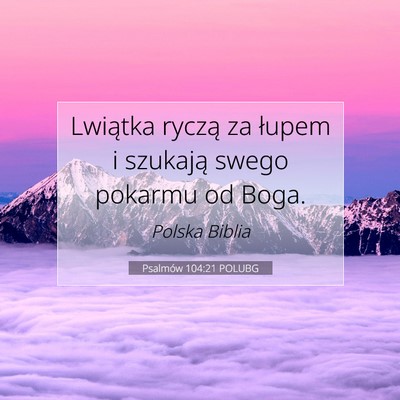 Psalmów 104:21 POLUBG Obraz Wersetu Biblijnego