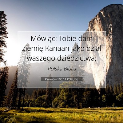 Psalmów 105:11 POLUBG Obraz Wersetu Biblijnego