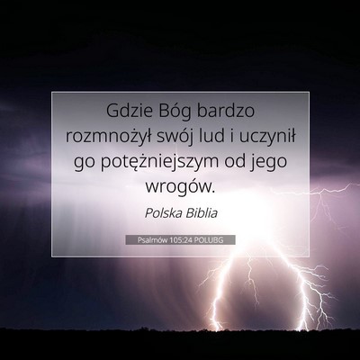 Psalmów 105:24 POLUBG Obraz Wersetu Biblijnego