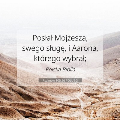 Psalmów 105:26 POLUBG Obraz Wersetu Biblijnego