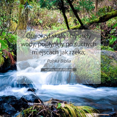 Psalmów 105:41 POLUBG Obraz Wersetu Biblijnego