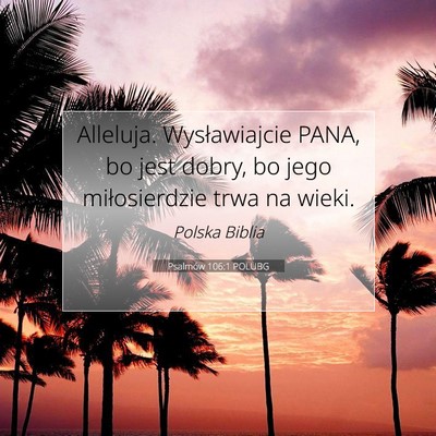 Psalmów 106:1 POLUBG Obraz Wersetu Biblijnego