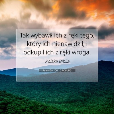 Psalmów 106:10 POLUBG Obraz Wersetu Biblijnego