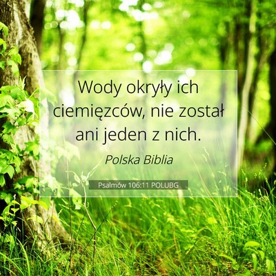 Psalmów 106:11 Werset Biblijny Wyjaśniony