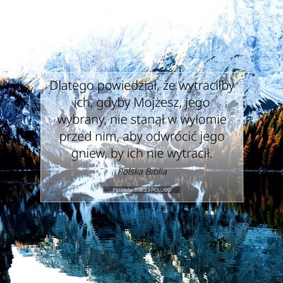 Psalmów 106:23 POLUBG Obraz Wersetu Biblijnego